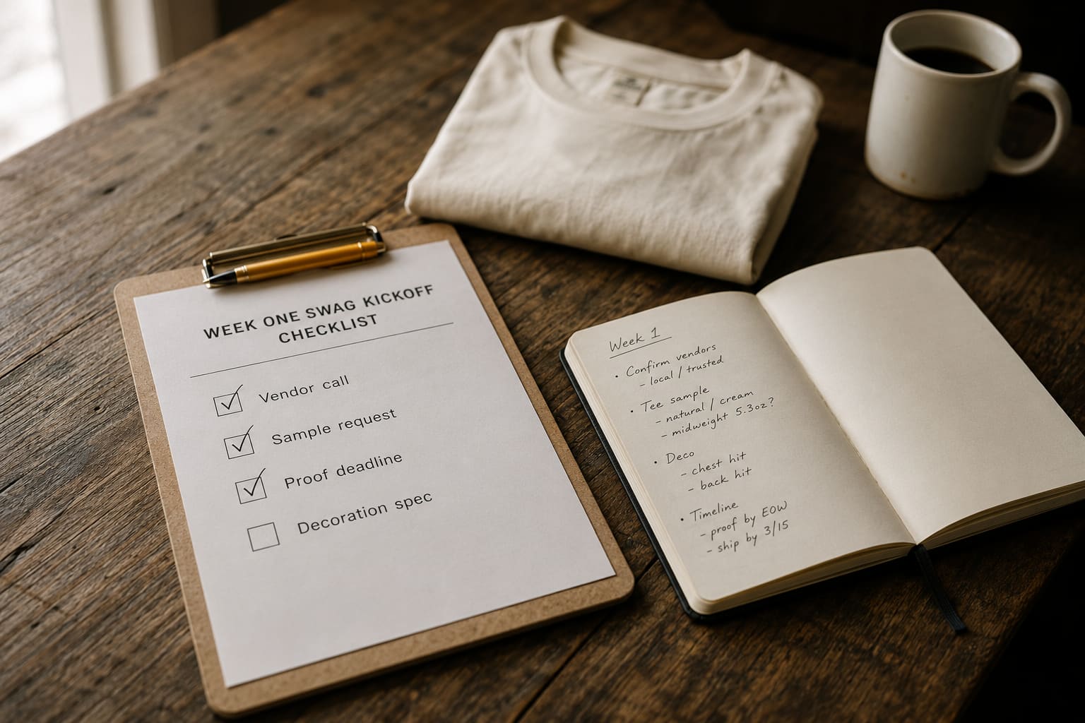 Your First Event Swag Kickoff Checklist